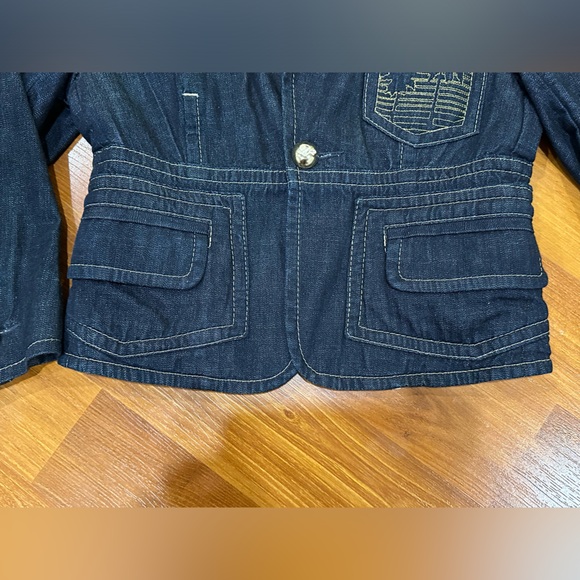 Dsquared2 Vintage Denim Set, Cropped Jacket & Low-Rise Pants Italian Size 40 - Picture 5 of 15